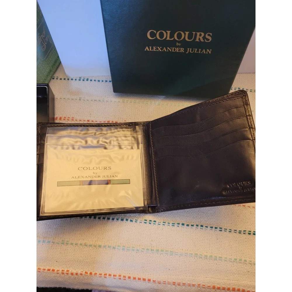 Brown Colours Hip Fold Wallet By Alexander Julian